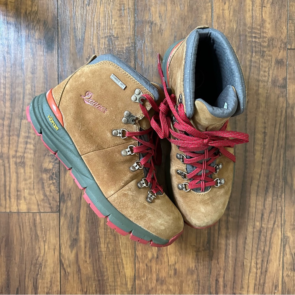 Danner Women's Brown Hiking Boots with Red Accents